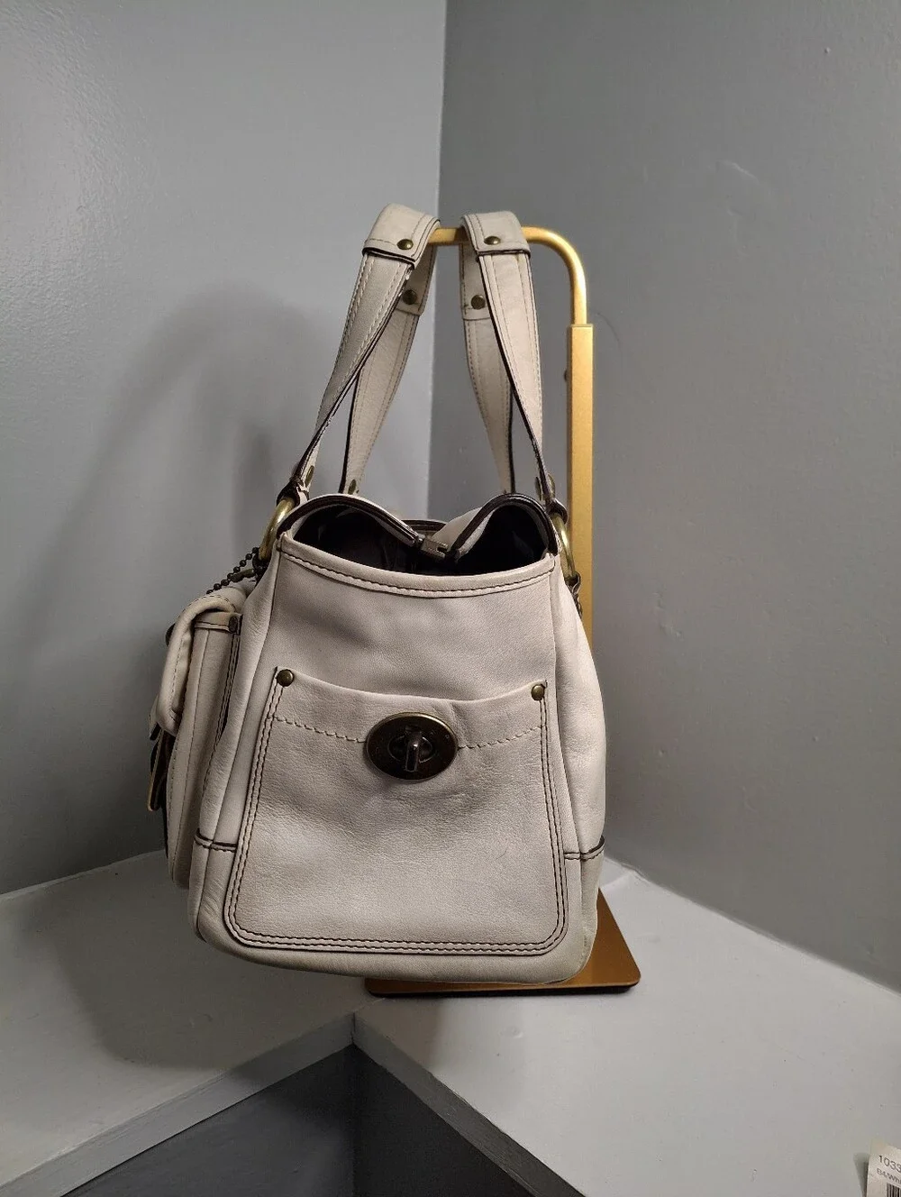 Coach Legacy Mandy Satchel 10330 White Leather Vintage 2006 65th Anniversary